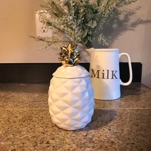 Ceramic Pineapple Canister